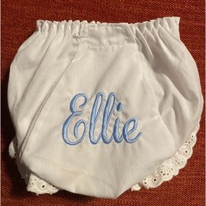 “Pretty Pants” diaper cover with Ellie Monogram